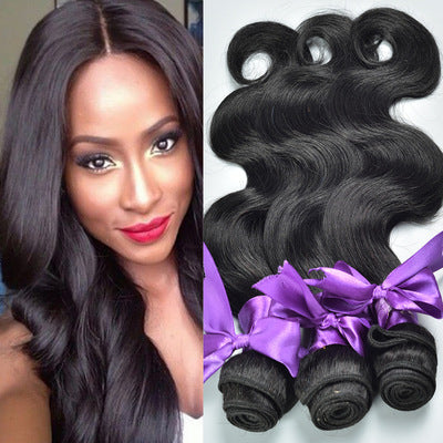 Real Hair Wig Hair Styling Hair Extension Body Wave Human Hair Weaves Bundle Deals Human Hair Extensions Natural & Jet Black - Exquisitetrends