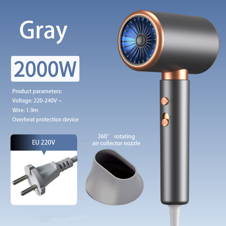 F37 2000W Gear Professional Hair Dryer Negative Lonic Blow Dryer Hot Cold Wind Air Brush Hairdryer Strong PowerDryer Salon Tool - Exquisitetrends