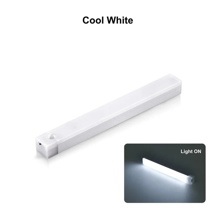 LED Motion Sensor Bar Light Rechargeable Induction Night Light Portable Cordless Magnetic Cabinet Lamp for Kitchen Room Bedside - Exquisitetrends