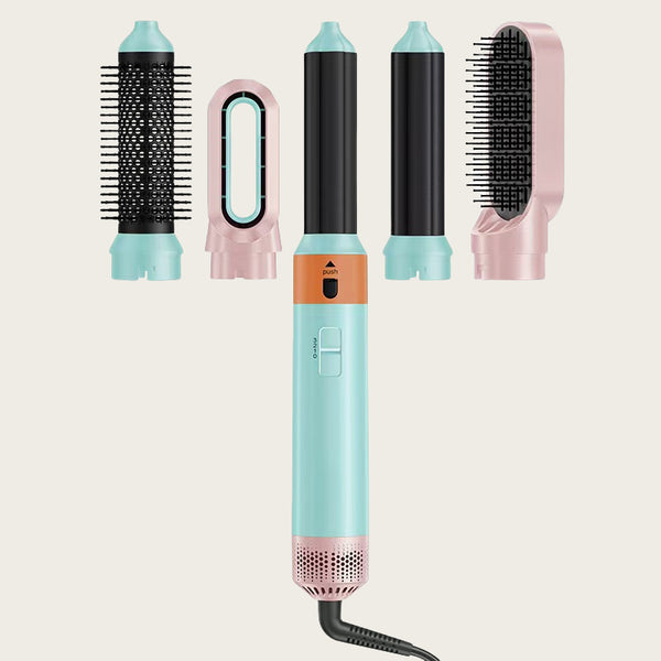5-in-1 Hot Air Comb & Auto Curling Iron | Straightener + Volumizer - Exquisitetrends