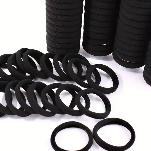 50-1000pcs Black Hair Ties Elastic Hair Bands Decorative Hair Accessories Set Holiday Gift For Girls Kids hair bands for girls