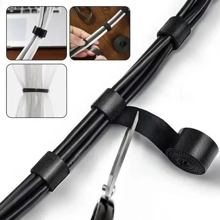 1/5M Cable Organizer Cable Management Wire Winder Tape Earphone Mouse Cord Management Ties Protector For iPhone Xiaomi Samsung - Exquisitetrends