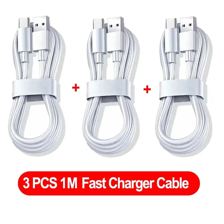 FASO 1-3PCS 10A 100W Type C Super Fast Charging Cable Data Cord For Samsung Huawei Xiaomi Redmi Quick Charing USB C Cables - Exquisitetrends