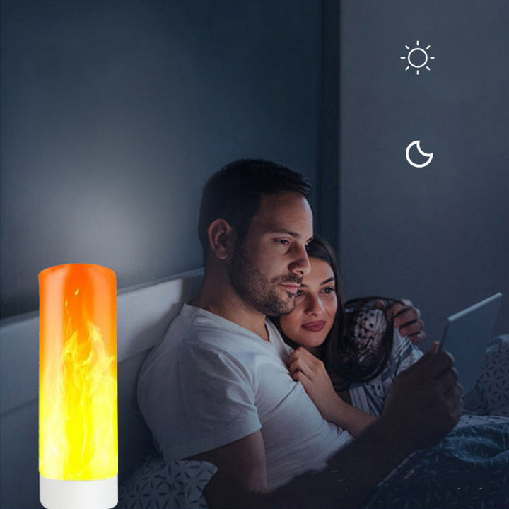 USB Atmosphere Light LED Flame Flashing Candle Lights Book Lamp For Power Bank Camping Lighting Cigarette Lighter Effect Light - Exquisitetrends