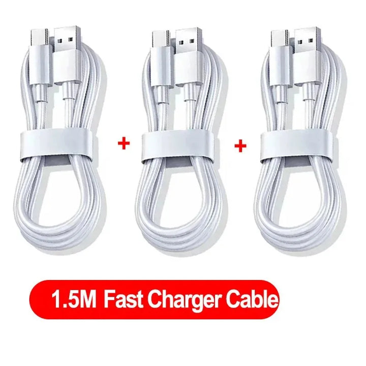 FASO 1-3PCS 10A 100W Type C Super Fast Charging Cable Data Cord For Samsung Huawei Xiaomi Redmi Quick Charing USB C Cables - Exquisitetrends