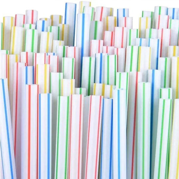 100Pcs Multicolor Straw Drinking Kunststof Straws for Wedding Party Supplies Beverage Kitchen