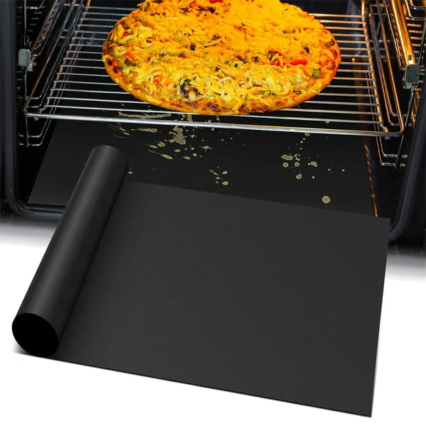 Oven Liners for Bottom of Electric Gas Oven Reusable Non-Stick Teflon Protector Mat Heat Resistant Grill Mats- 40x33cm