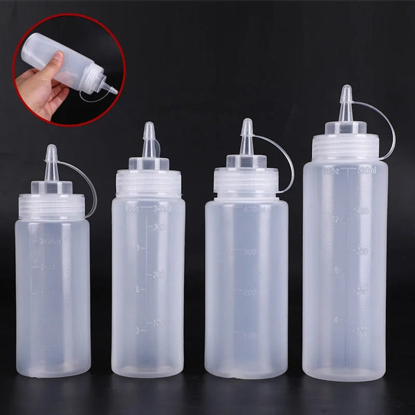 White Plastic Squeeze Bottle With Cap Dispenser Bottle Bread Dessert Baking Accessory