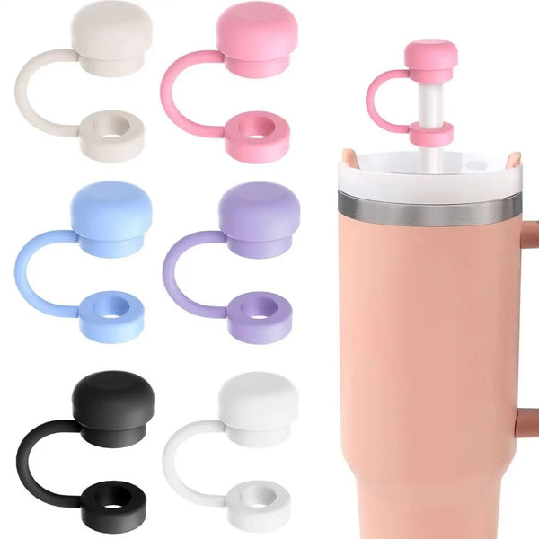 Straw Covers Cap Reusable Silicone Straw Toppers For Stanley Cup Leak-Proof Dust Proof Straws Cover Tumbler Accessories