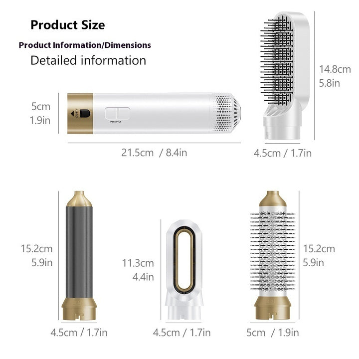 5-in-1 Hot Air Comb & Auto Curling Iron | Straightener + Volumizer - Exquisitetrends