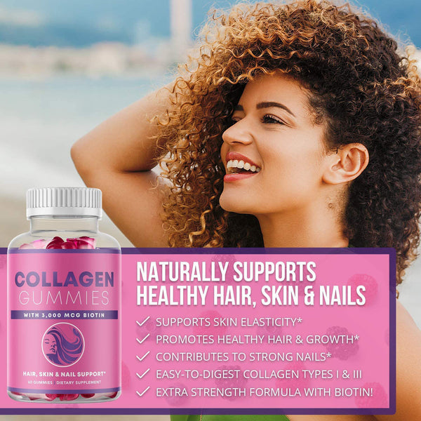 Collagen Gummies – 60 Soft Chews for Radiant Skin, Strong Hair & Healthy Nails