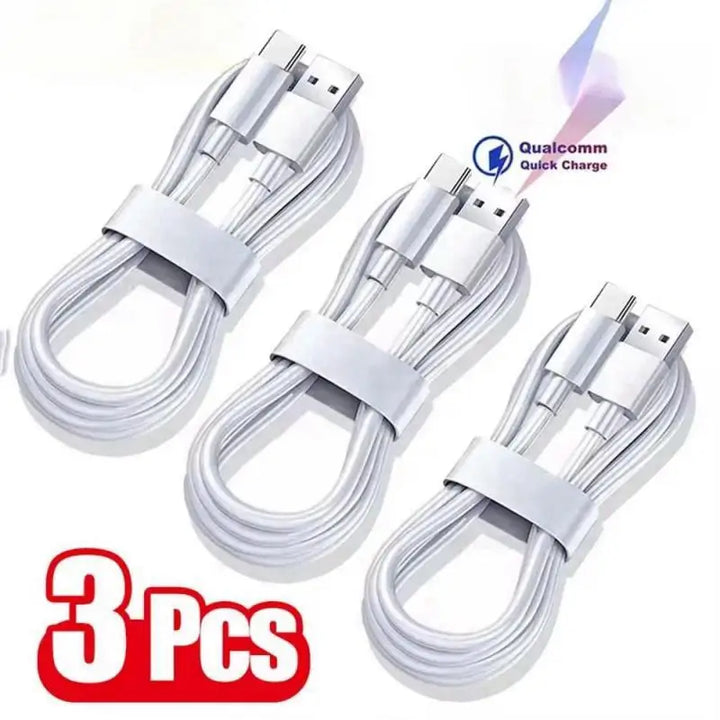 FASO 1-3PCS 10A 100W Type C Super Fast Charging Cable Data Cord For Samsung Huawei Xiaomi Redmi Quick Charing USB C Cables - Exquisitetrends