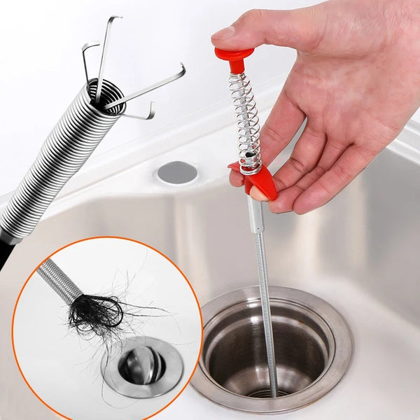 Plumbing Four-claw Hook Dredger Sewer Toilet Tool Manual Toilet Grab Hair Cleaning Clogging Household