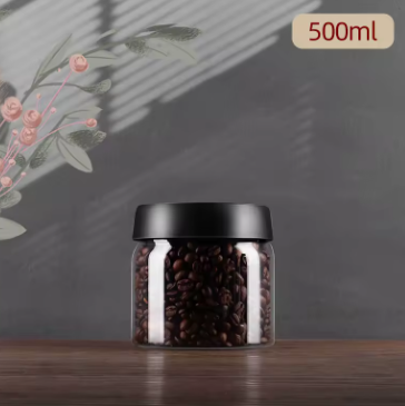 Vacuum Sealed Tank Coffee Bean Glass Sealed Jar Household Moisture-proof Air Extraction Airtight